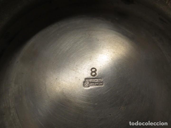 Antig&uuml;edades: Sopera de metal plateado Meneses - Foto 9