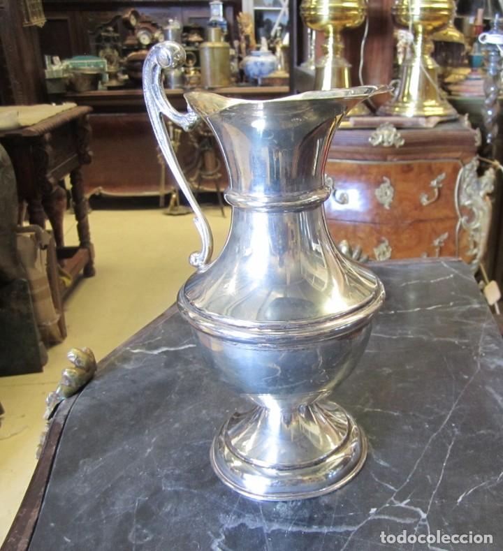 Antig&uuml;edades: Jarra de alpaca plateada - Foto 1