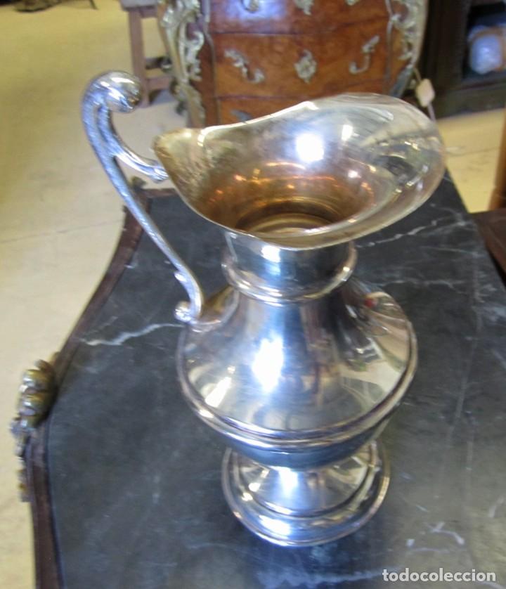 Antig&uuml;edades: Jarra de alpaca plateada - Foto 2