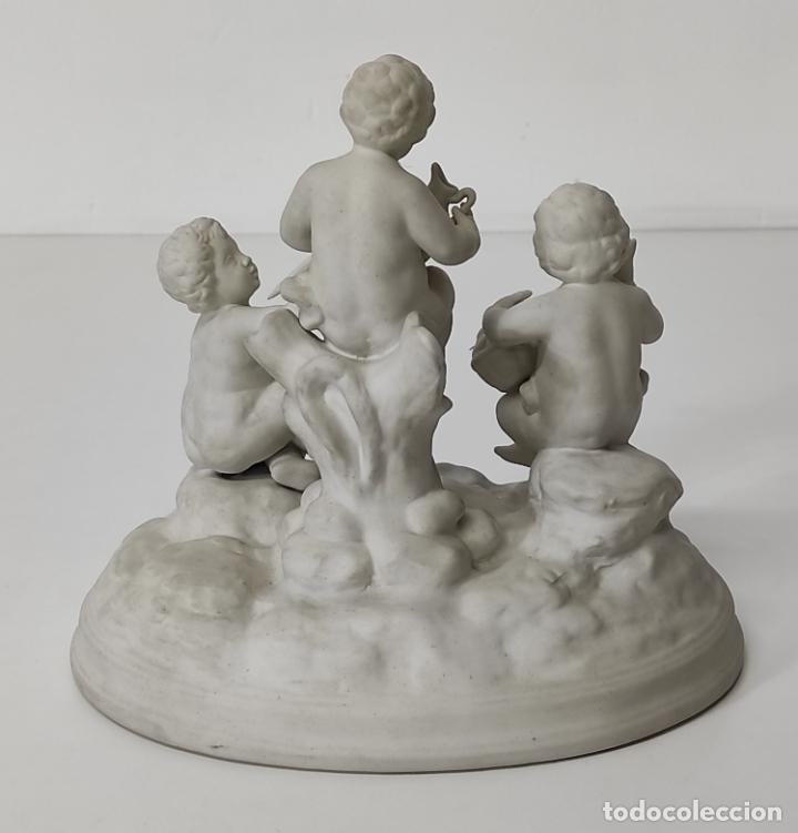 Antigüedades: Grupo Escultórico - Porcelana Biscuit - Sello R.M, Francia - S. XIX - Foto 9 - 289324723
