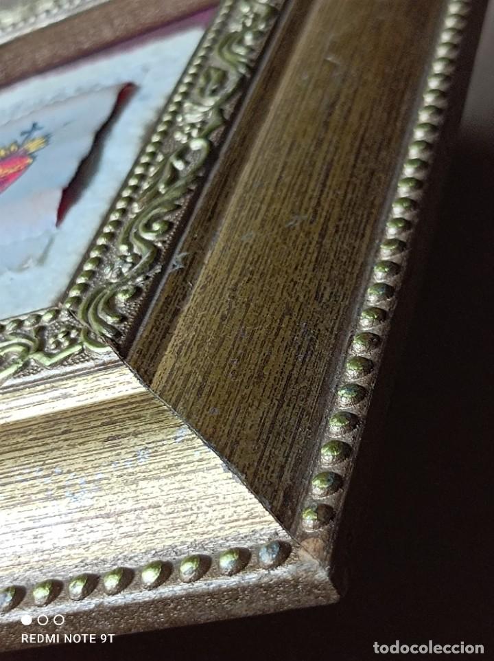 Antig&uuml;edades: MARCO CON SAGRADO CORAZ&Oacute;N DE JES&Uacute;S - Foto 7