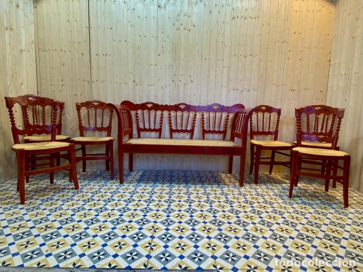 Antig&uuml;edades: CONJUNTO SOFA Y 6 SILLAS - Foto 9