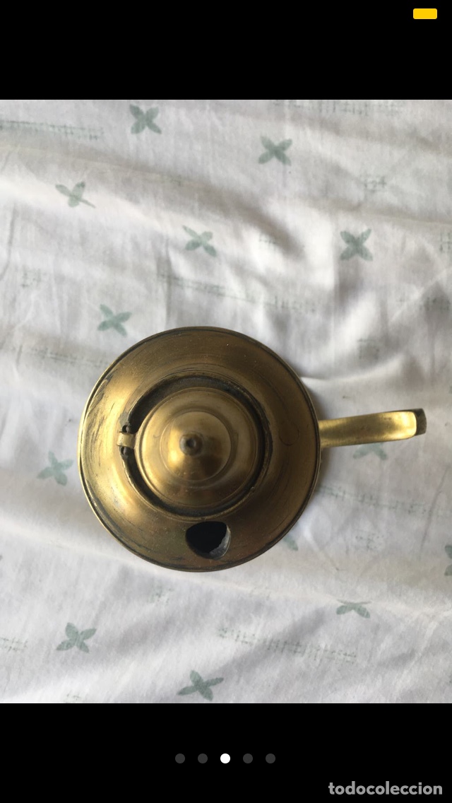 Antig&uuml;edades: Antigua l&aacute;mpara de aceite - quinque - Foto 3