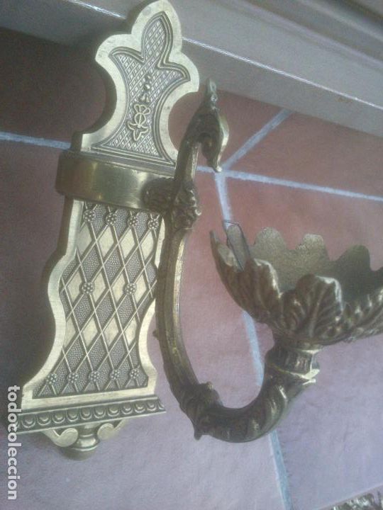 Antig&uuml;edades: ANTIGUO APLIQUE DE PARED EN BRONCE - Foto 3