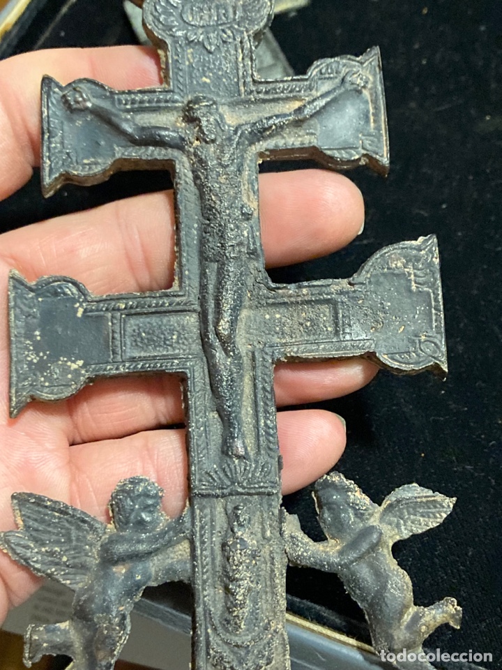 Antigüedades: Bonita cruz de Caravaca gran tamaño - Foto 3 - 289617473