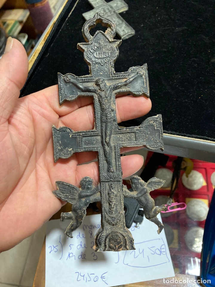 BONITA CRUZ DE CARAVACA GRAN TAMAÑO (Antigüedades - Religiosas - Cruces Antiguas)