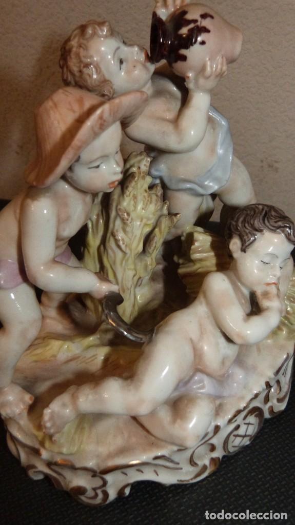Antig&uuml;edades: BELLA PORCELANA ALEGORIA DEL VERANO Y AGRICULTURA. 14X11X16, PORCELANAS GALVEZ