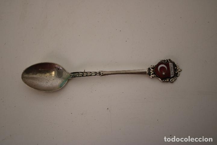 Antig&uuml;edades: cuchara turkiye en plata de ley 800 - Foto 1