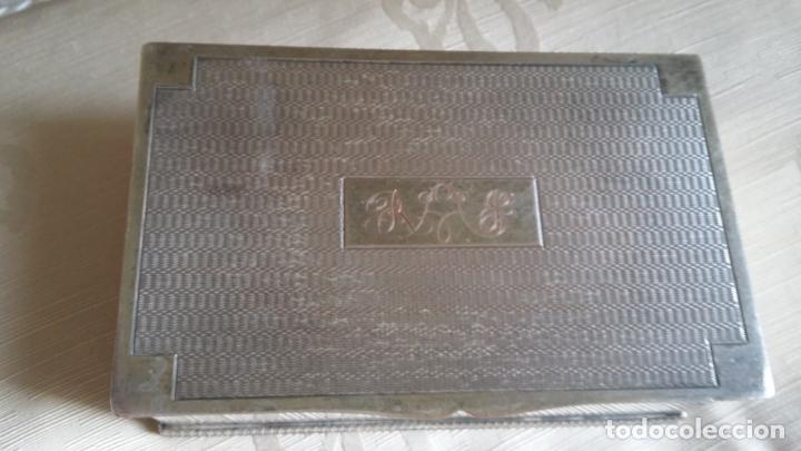 Antig&uuml;edades: Caja inglesa metal plateado - Foto 4