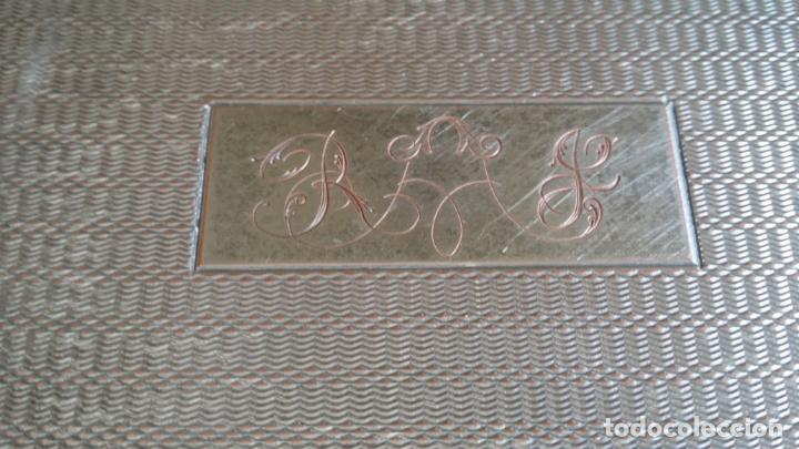 Antig&uuml;edades: Caja inglesa metal plateado - Foto 5