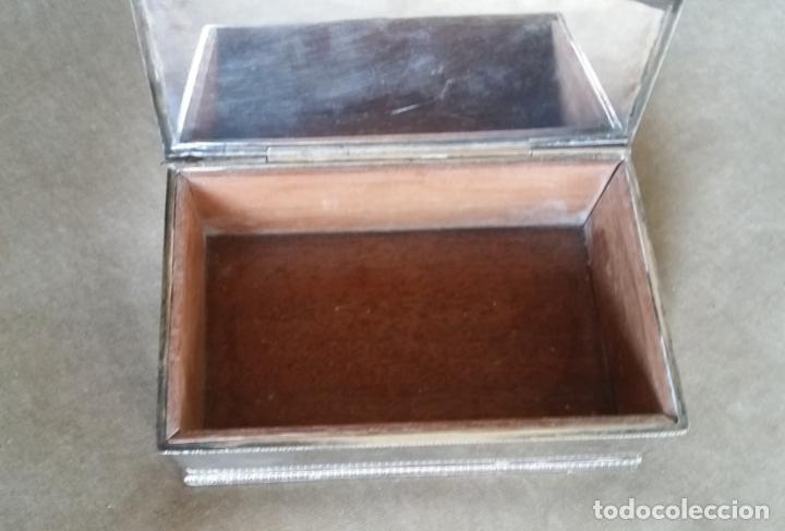 Antig&uuml;edades: Caja inglesa metal plateado - Foto 8