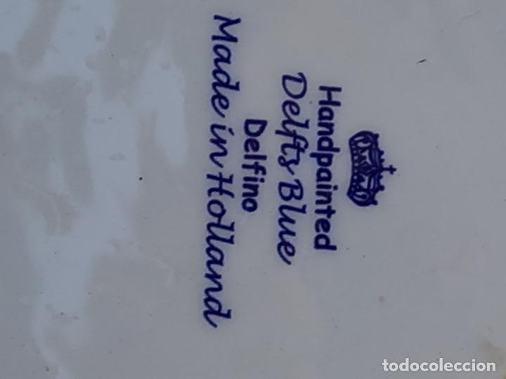 Antig&uuml;edades: PLATO EN PORCELANA DE HOLANDA - MARCADA EN LA BASE. - Foto 5