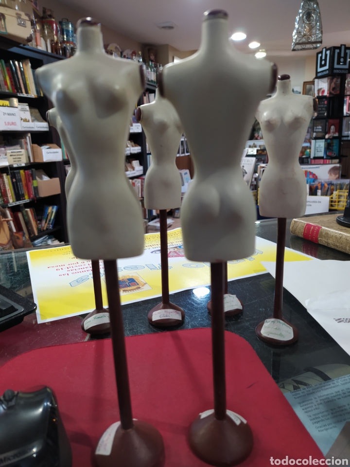 Antig&uuml;edades: Maniqu&iacute; miniatura crudo para estudiantes medidas de base a cuello 25 centimetros