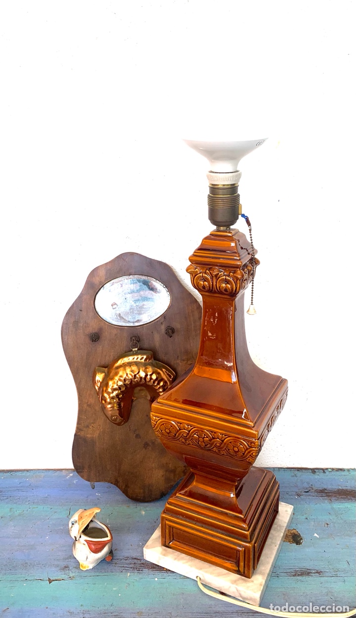 Antig&uuml;edades: Antigua l&aacute;mpara Manises - Foto 2