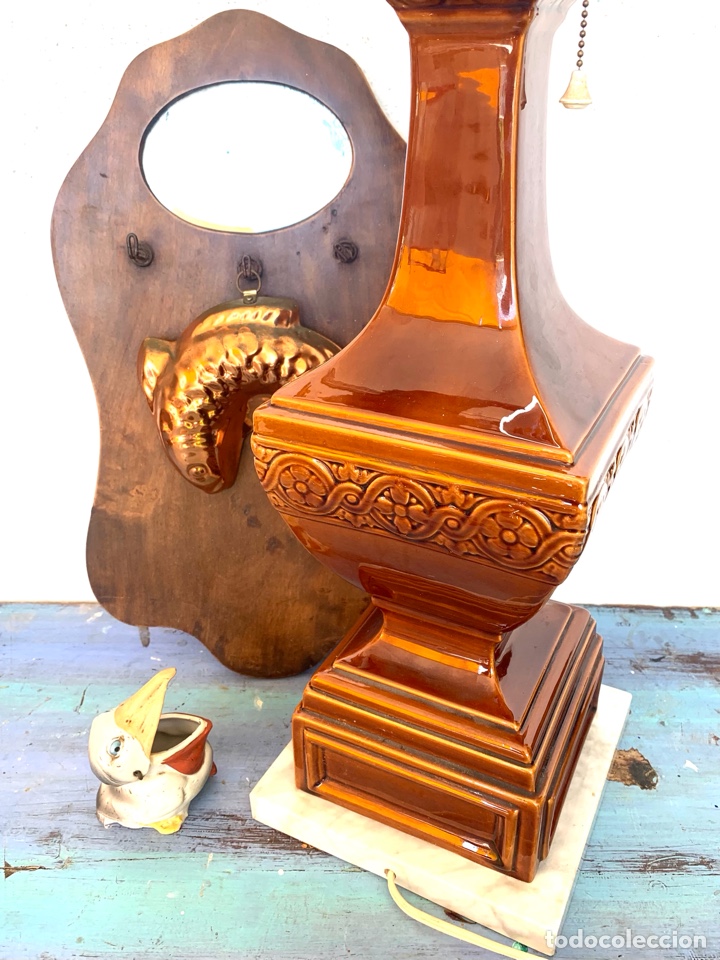 Antig&uuml;edades: Antigua l&aacute;mpara Manises - Foto 3