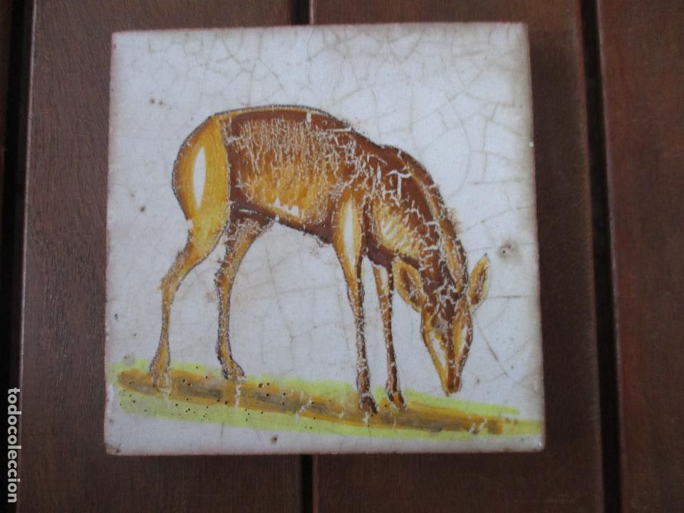 Antig&uuml;edades: Azulejo pintado siglo XIX - Foto 1