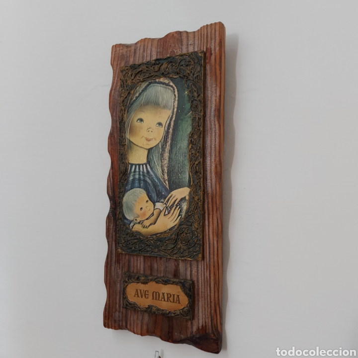Antig&uuml;edades: AVE MARIA SOBRE MADERA - Foto 2