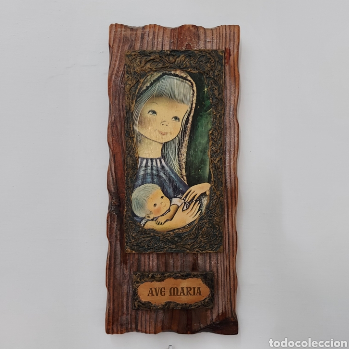 Antig&uuml;edades: AVE MARIA SOBRE MADERA - Foto 1