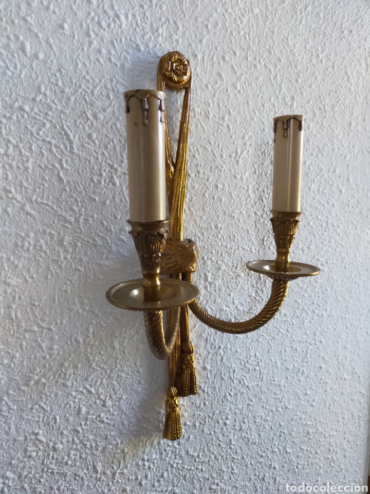 Antig&uuml;edades: Aplique dorado estilo luis XVI - Foto 3