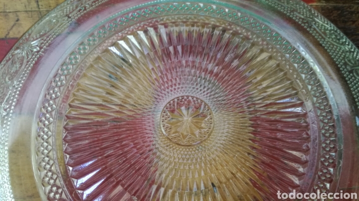 Antigüedades: lote de 8 platos postre ~ de cristal tallado ~ anos 70 - Foto 15 - 290364948