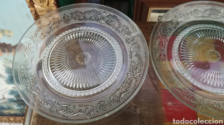 Antigüedades: lote de 8 platos postre ~ de cristal tallado ~ anos 70 - Foto 18 - 290364948