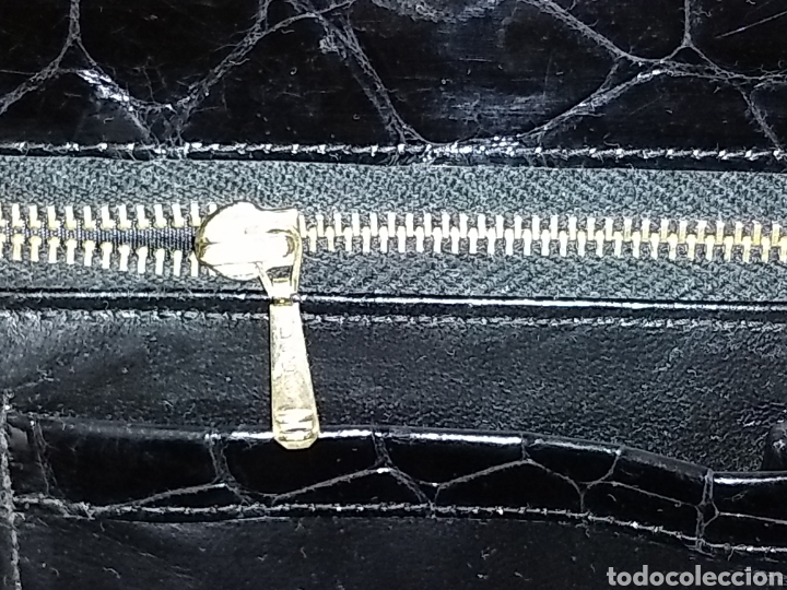 Antig&uuml;edades: Gran bolso cartera de cocodrilo - Foto 10
