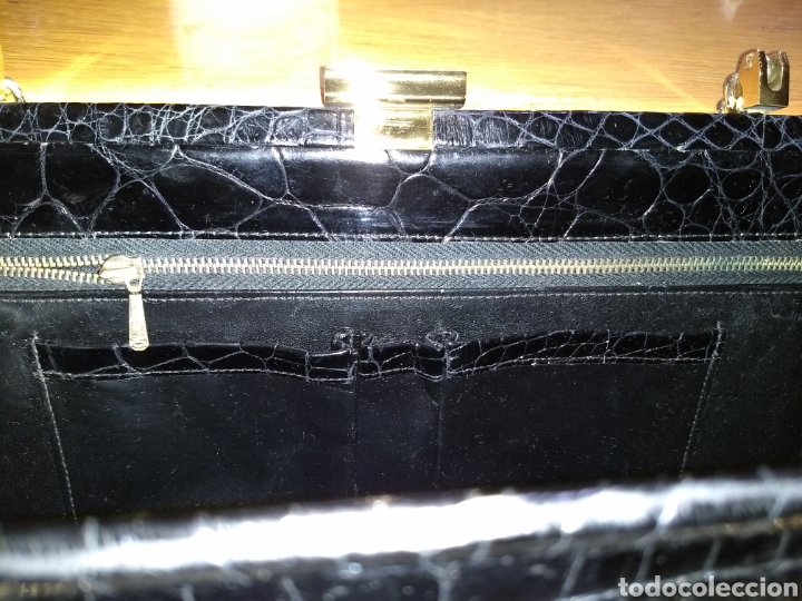 Antig&uuml;edades: Gran bolso cartera de cocodrilo - Foto 11