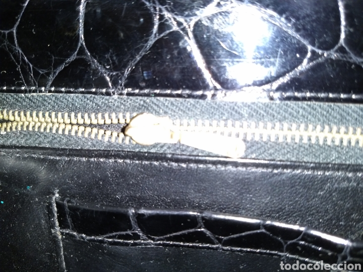 Antig&uuml;edades: Gran bolso cartera de cocodrilo - Foto 12