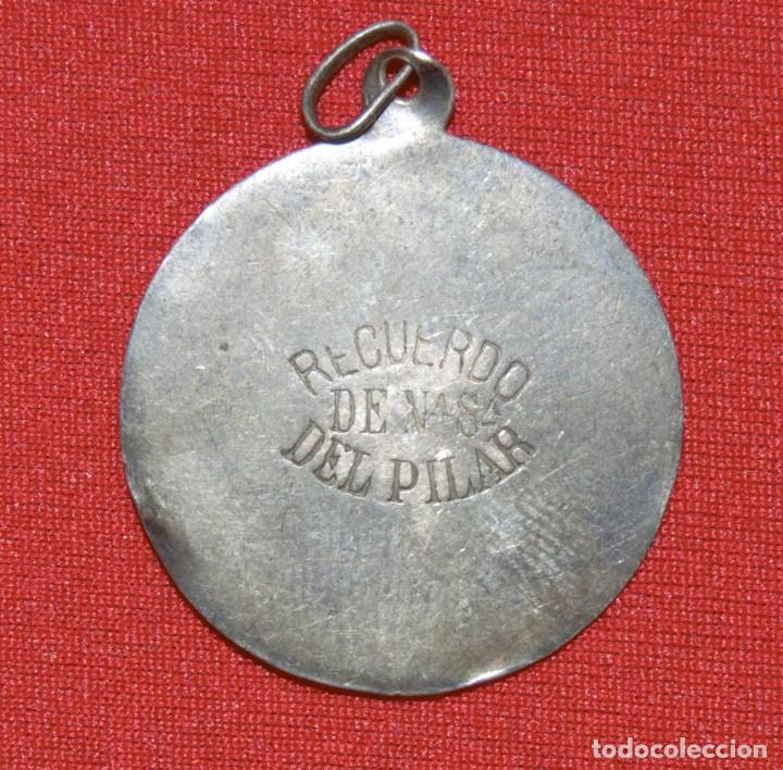Antig&uuml;edades: Medalla antigua Virgen Del Pilar - Foto 2