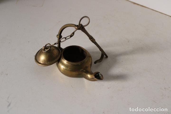 Antig&uuml;edades: Antiguo candil de bronce de colgar - Foto 3