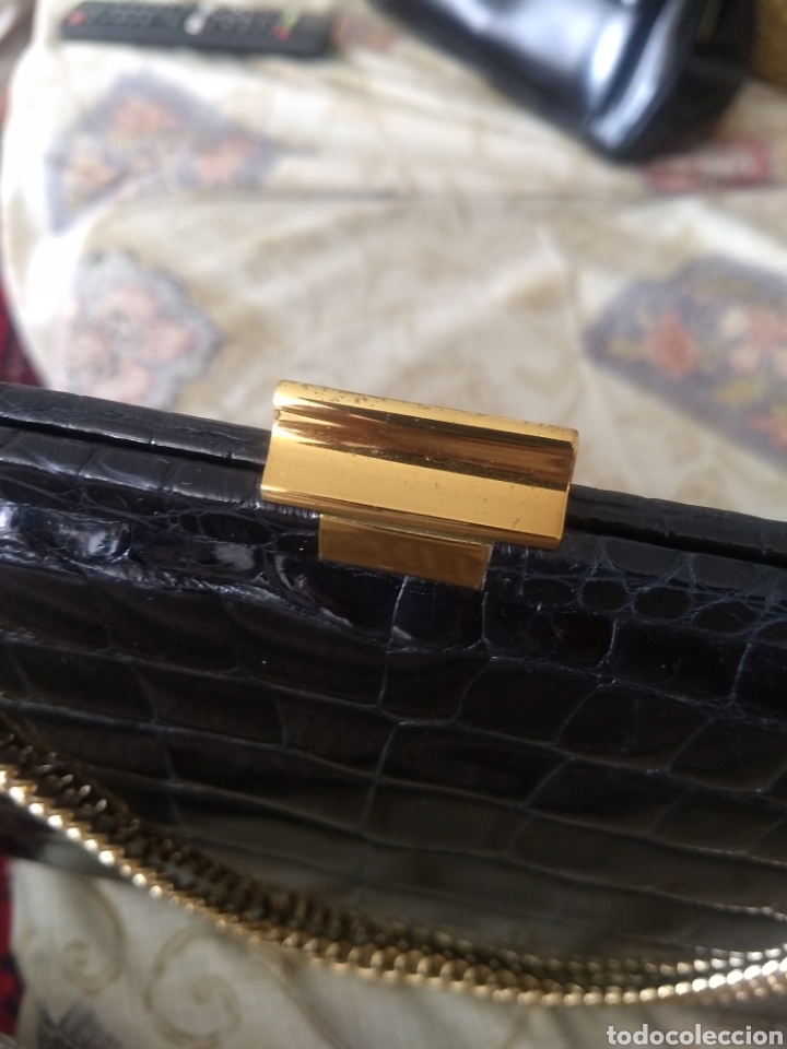 Antig&uuml;edades: Gran bolso cartera de cocodrilo - Foto 16