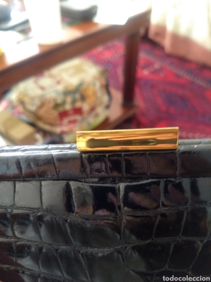 Antig&uuml;edades: Gran bolso cartera de cocodrilo - Foto 17