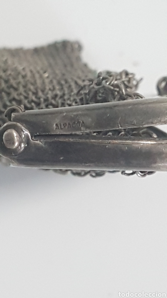 Antig&uuml;edades: MONEDERO ALPACA PLATEADA CON DOBLE COMPARTIMENTO - Foto 2
