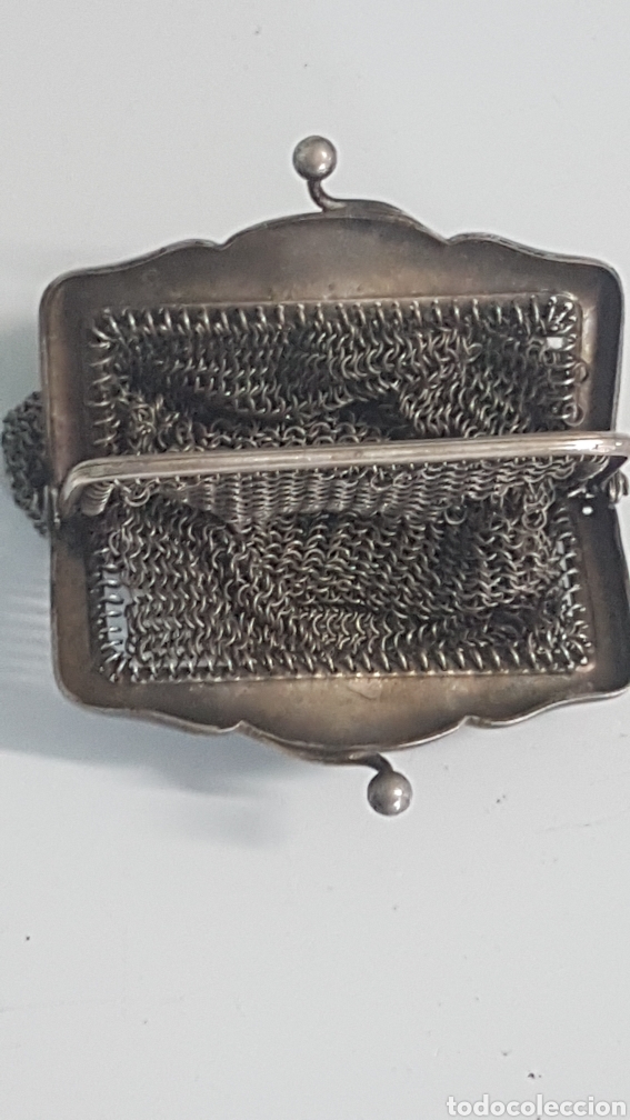 Antig&uuml;edades: MONEDERO ALPACA PLATEADA CON DOBLE COMPARTIMENTO - Foto 3