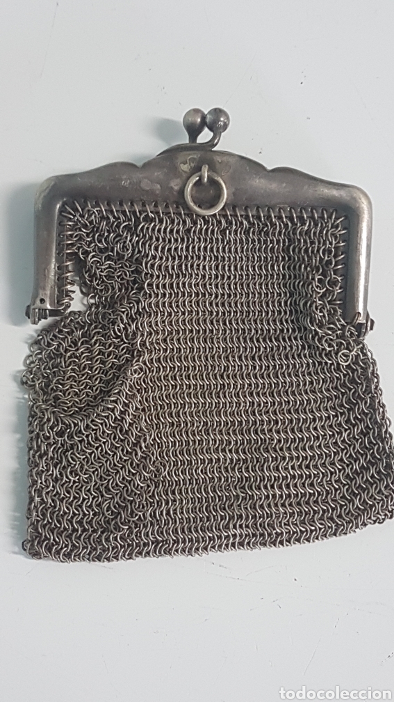 Antig&uuml;edades: MONEDERO ALPACA PLATEADA CON DOBLE COMPARTIMENTO - Foto 5