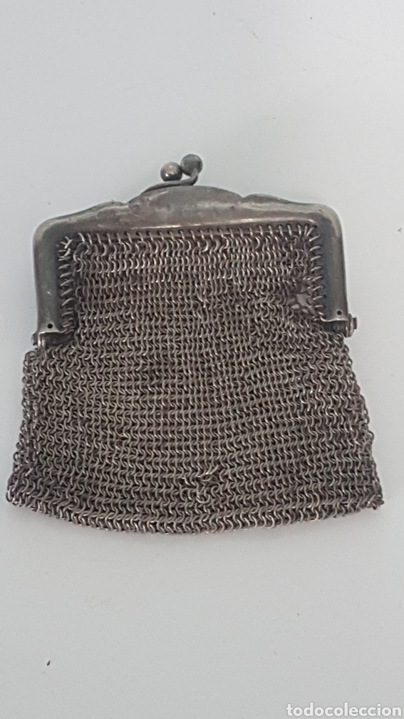 Antig&uuml;edades: MONEDERO ALPACA PLATEADA CON DOBLE COMPARTIMENTO - Foto 1