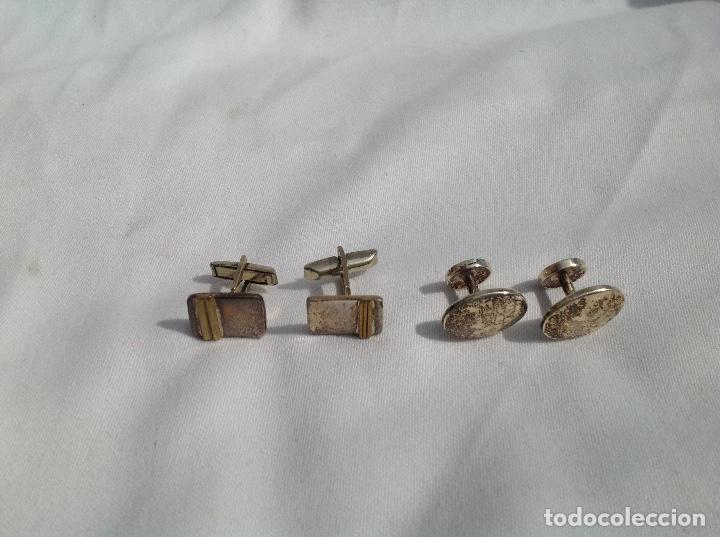 Antig&uuml;edades: 2 pares de gemelos de plata - Foto 1