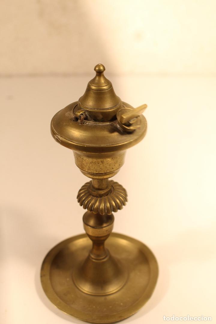Antig&uuml;edades: lampara candil de bronce - Foto 5