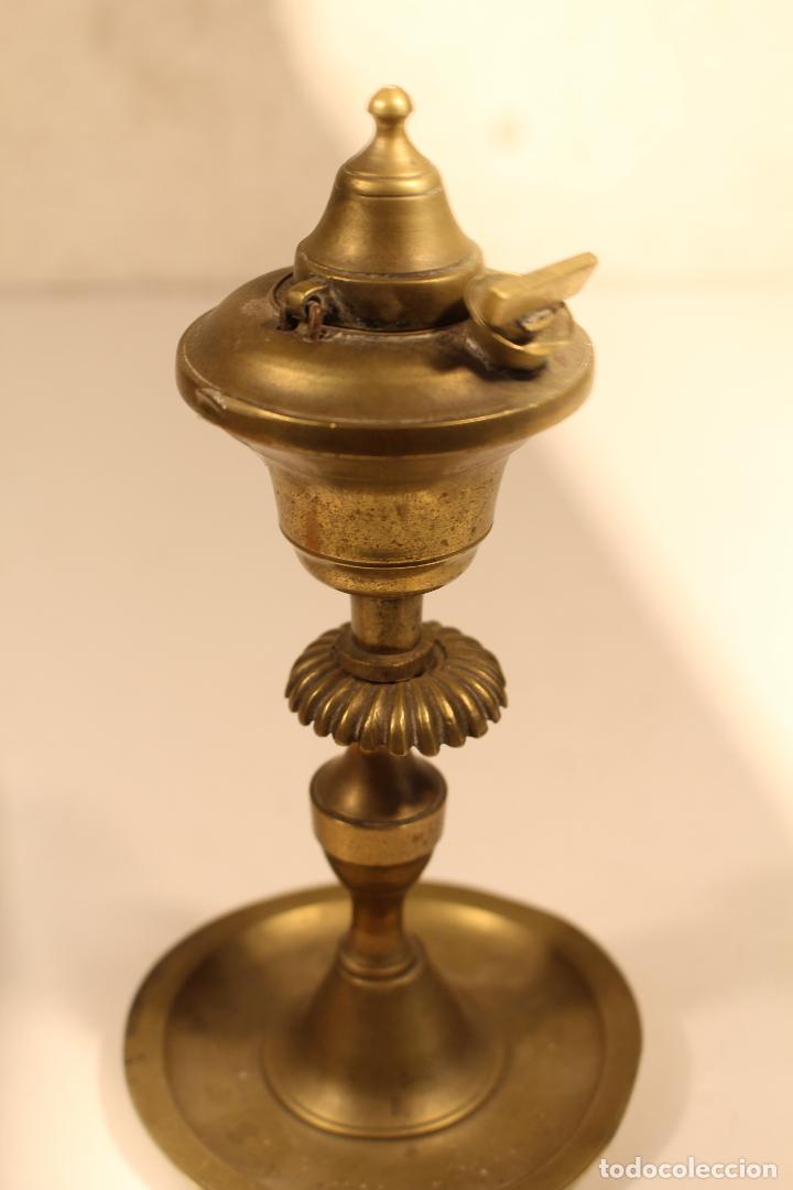Antig&uuml;edades: lampara candil de bronce - Foto 6