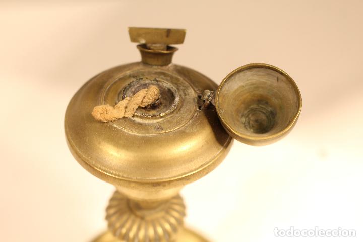 Antig&uuml;edades: lampara candil de bronce - Foto 7