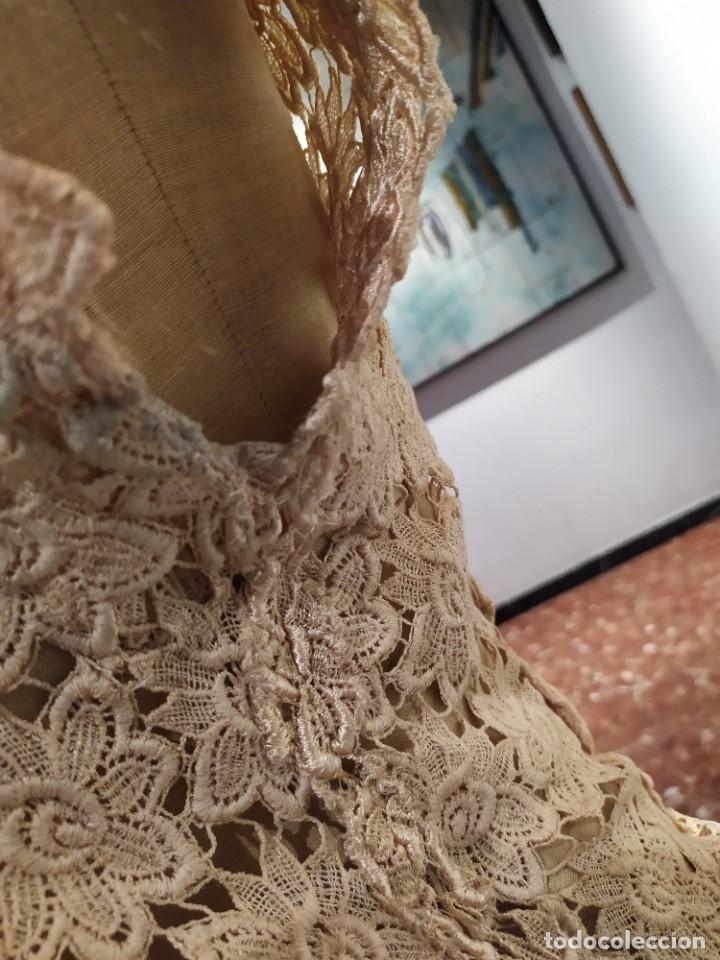 Antig&uuml;edades: CAMISA ENCAJE DE GUIPUR SIN MANGAS - Foto 5
