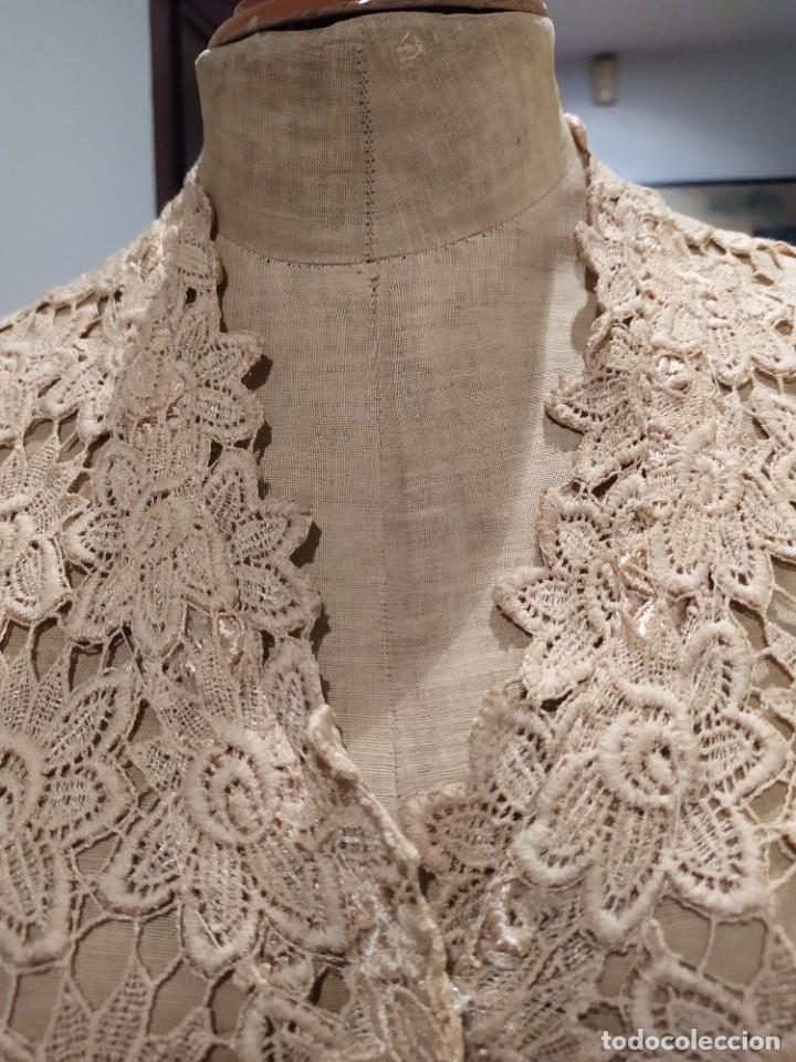 Antig&uuml;edades: CAMISA ENCAJE DE GUIPUR SIN MANGAS - Foto 6