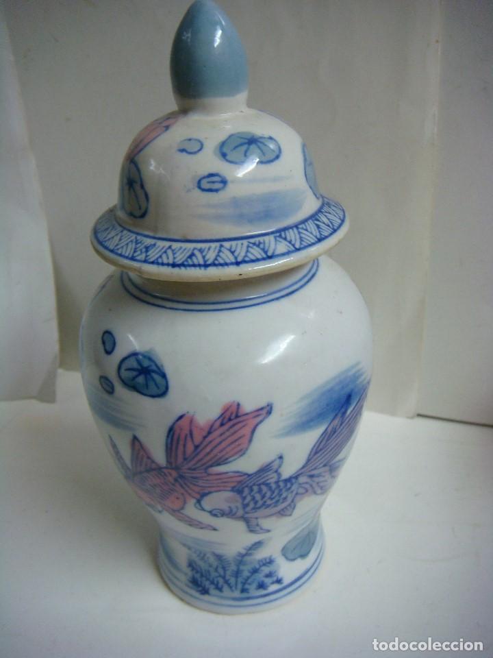 Antig&uuml;edades: JARRON EN PORCELANA CON TAPA-(&) - Foto 2