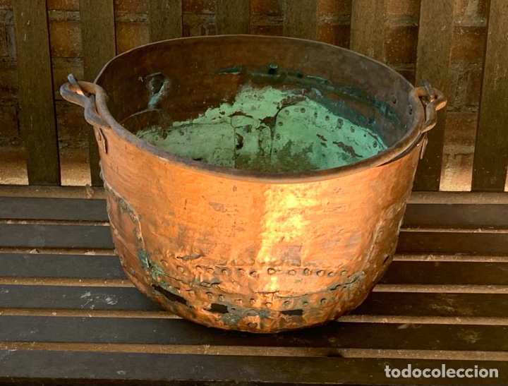 Antig&uuml;edades: Olla de cobre antigua - Foto 2