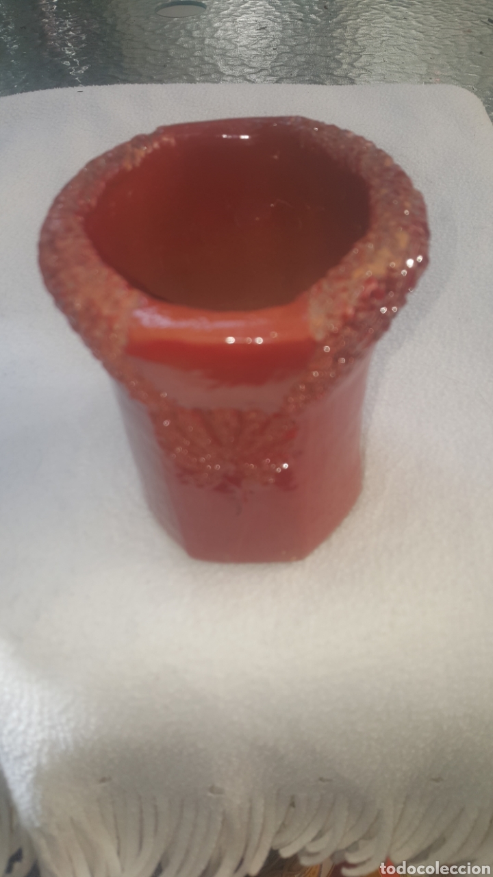 Antig&uuml;edades: vaso de cer&aacute;mica para lapices - Foto 2