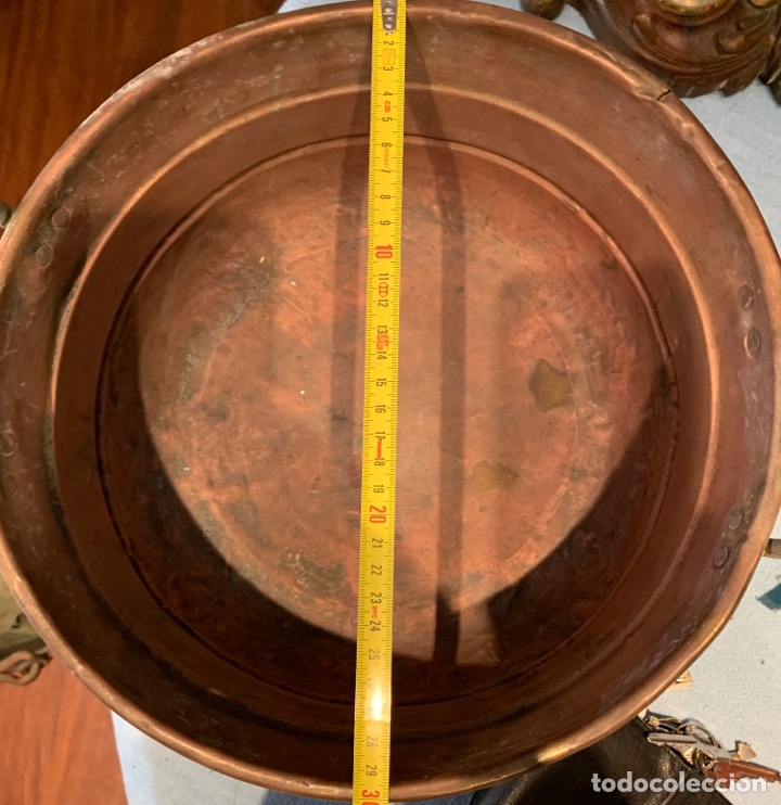 Antig&uuml;edades: Olla de cobre con asas - Foto 3