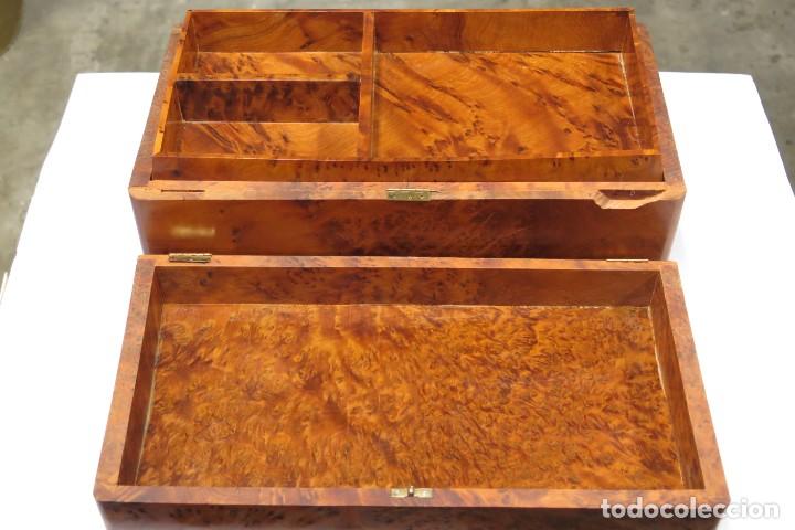 Antig&uuml;edades: ANTIGUA CAJA DE MADERA NOBLE - Foto 7