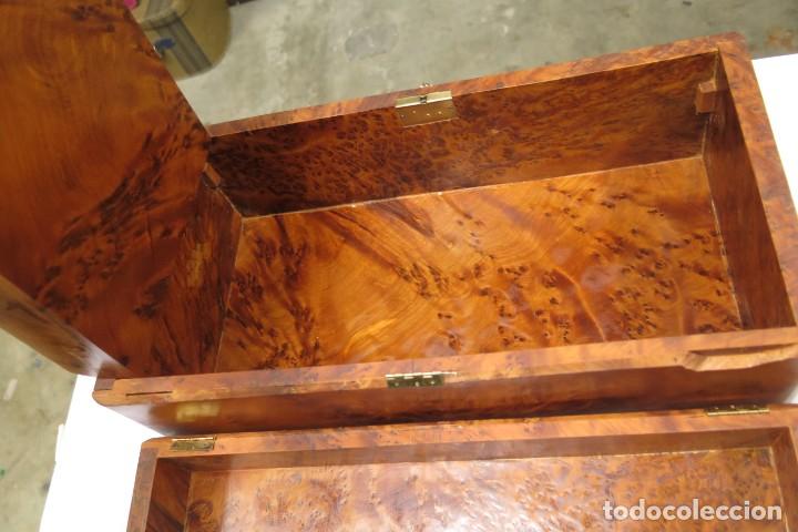Antig&uuml;edades: ANTIGUA CAJA DE MADERA NOBLE - Foto 8