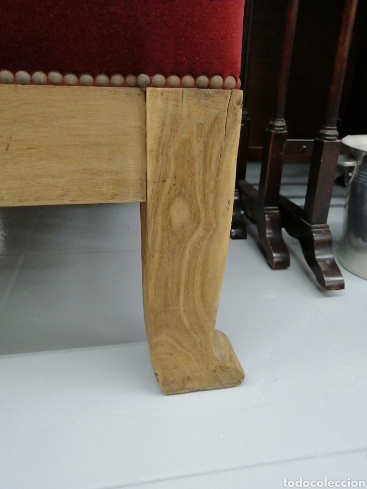Antig&uuml;edades: Div&aacute;n madera caoba y terciopelo - Foto 3