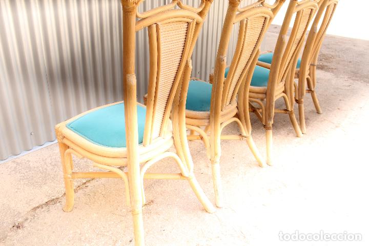 Antig&uuml;edades: 4 sillas de bamb&uacute; - Foto 4